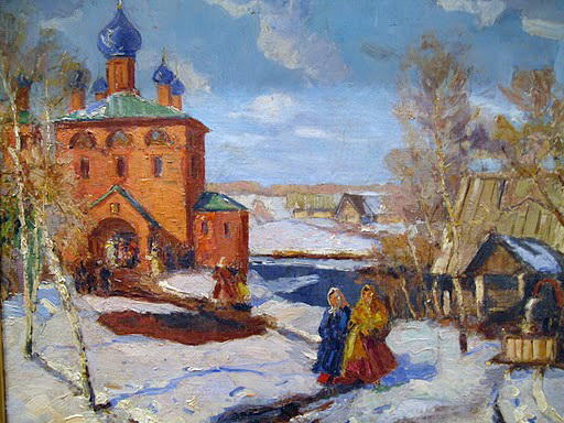 Winter. Landscape With The Red Church — Konstantin Yuon