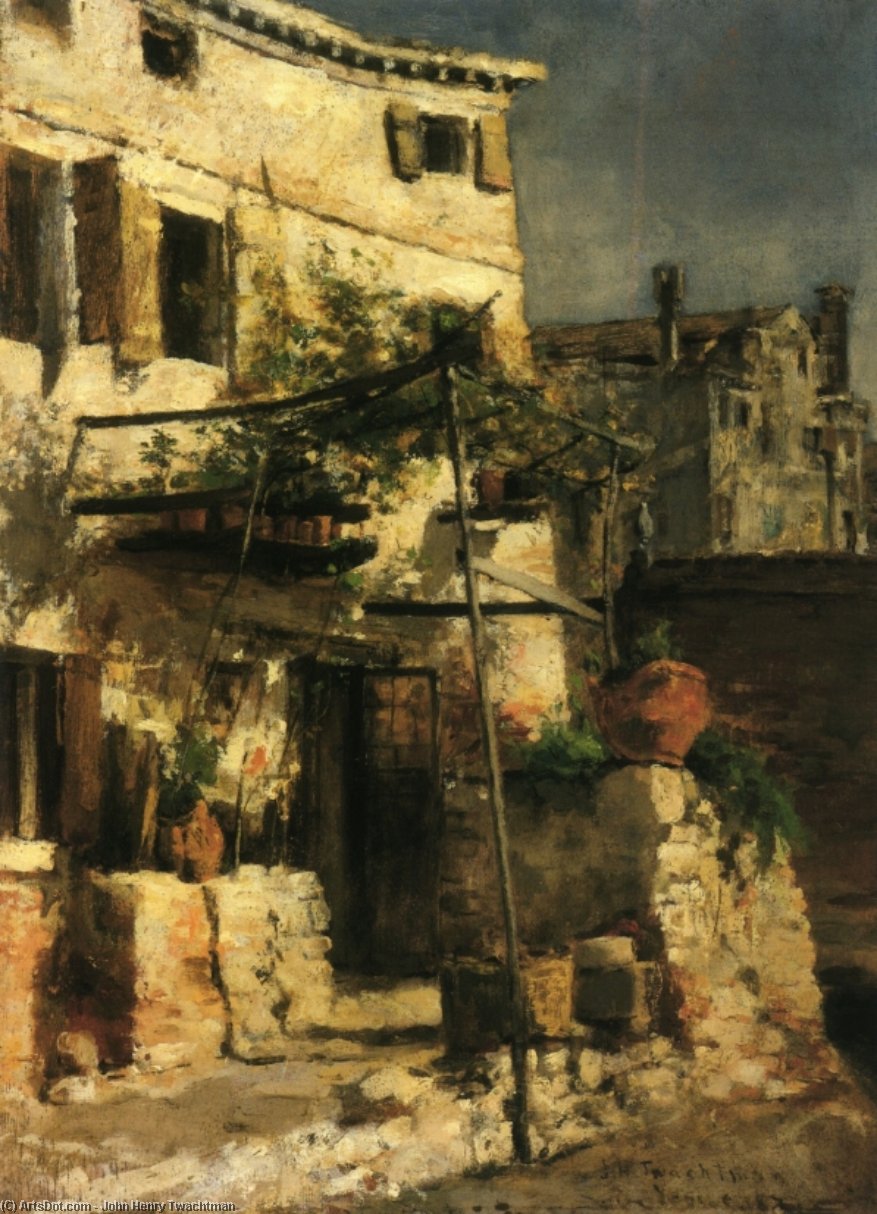 House On A Canal, Venice — John Henry Twachtman