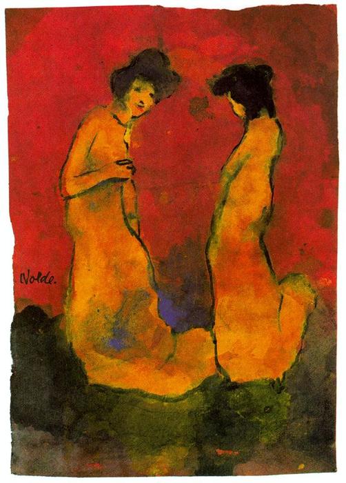 Two Women In Long Gowns — エミール・ノールデ