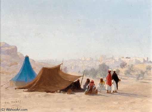 Encampment Outside The Walls Of Jerusalem — Charles Théodore Frère Dit Frère Bey