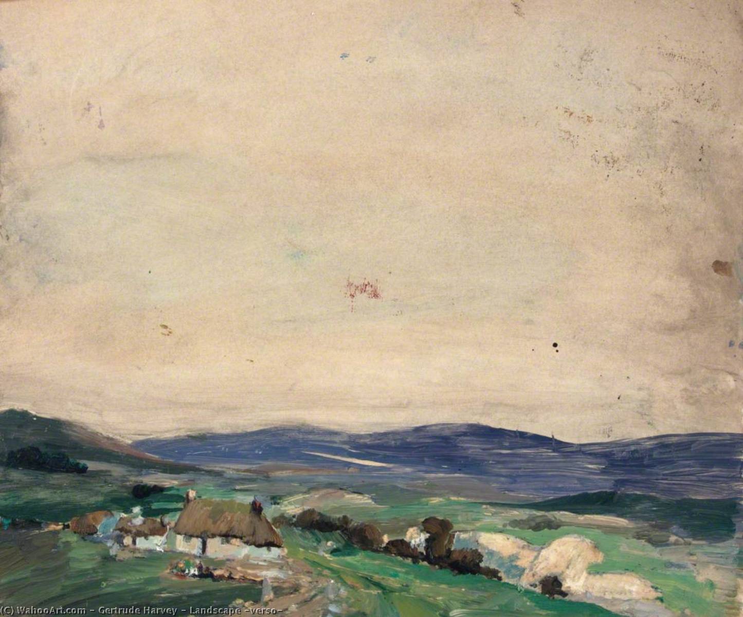 Landscape (verso) — Gertrude Harvey