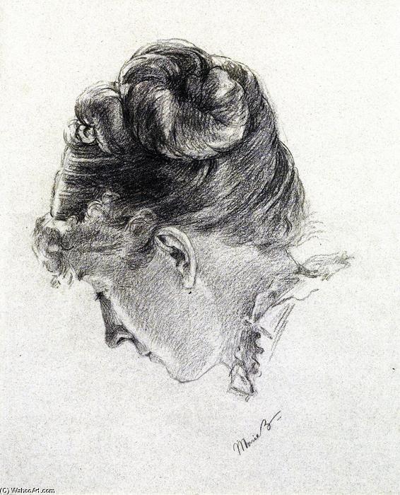 Woman's Head From The Right — Marie Bracqemond