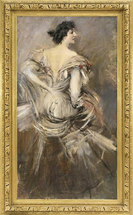 Lady In Brown Evening Dress — Giovanni Boldini
