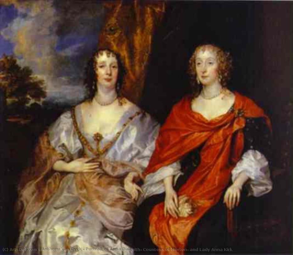 Porträt Von Anna Dalkeith, Gräfin Von Morton, Und Lady Anna Kirk — Sir Anthony Van Dyck