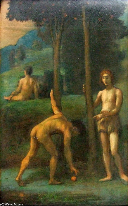 Drei Jünglinge In Einem Orangenhain — Hans Von Marées