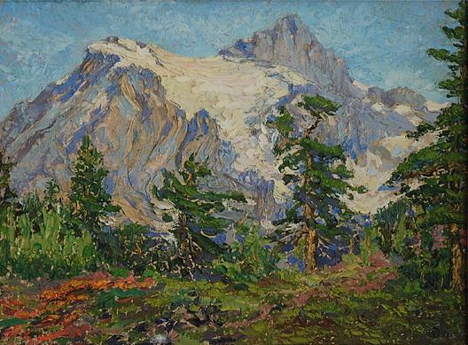 Afternoon Glow On Mt. Shuksan, (painting) — Mary Agnes Yerkes