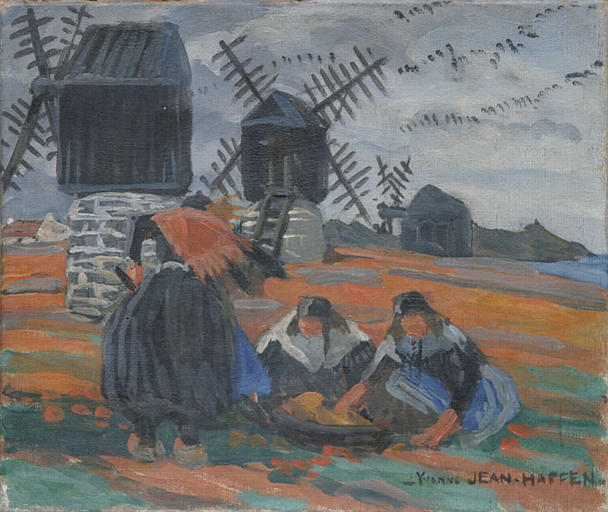 Moulins À Ouessant (titre Inscrit) — Yvonne Jean Haffen