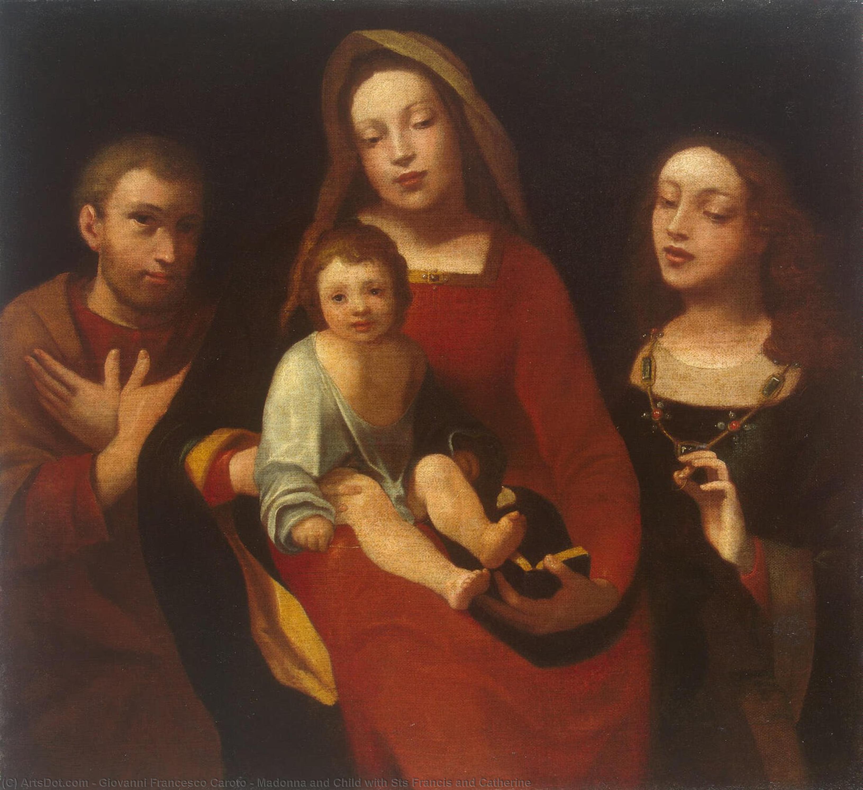 Madonna And Child With Sts Francis And Catherine — Giovanni Francesco Caroto