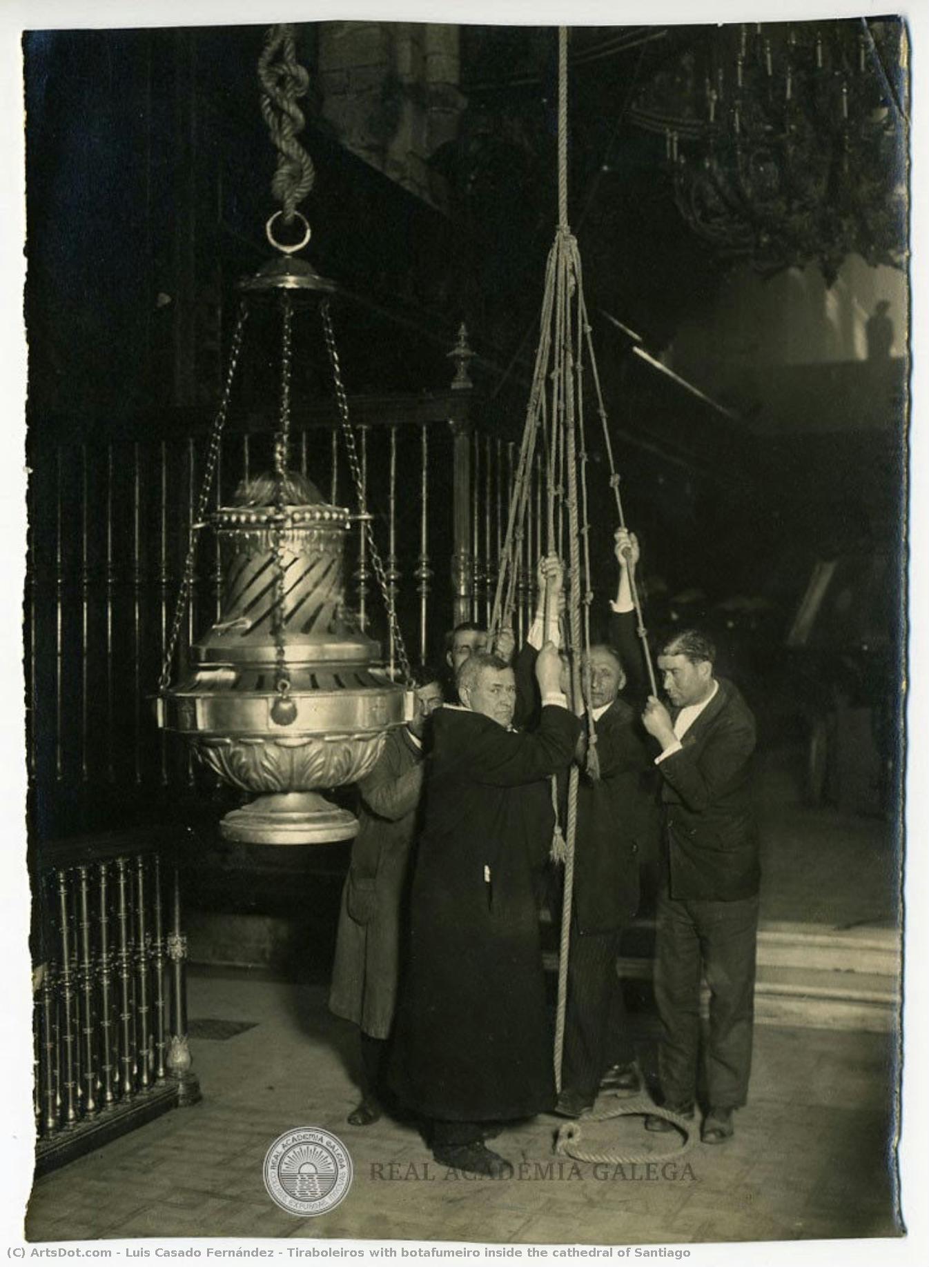 Tiraboleiros With Botafumeiro Inside The Cathedral Of Santiago — Luis Casado Fernández