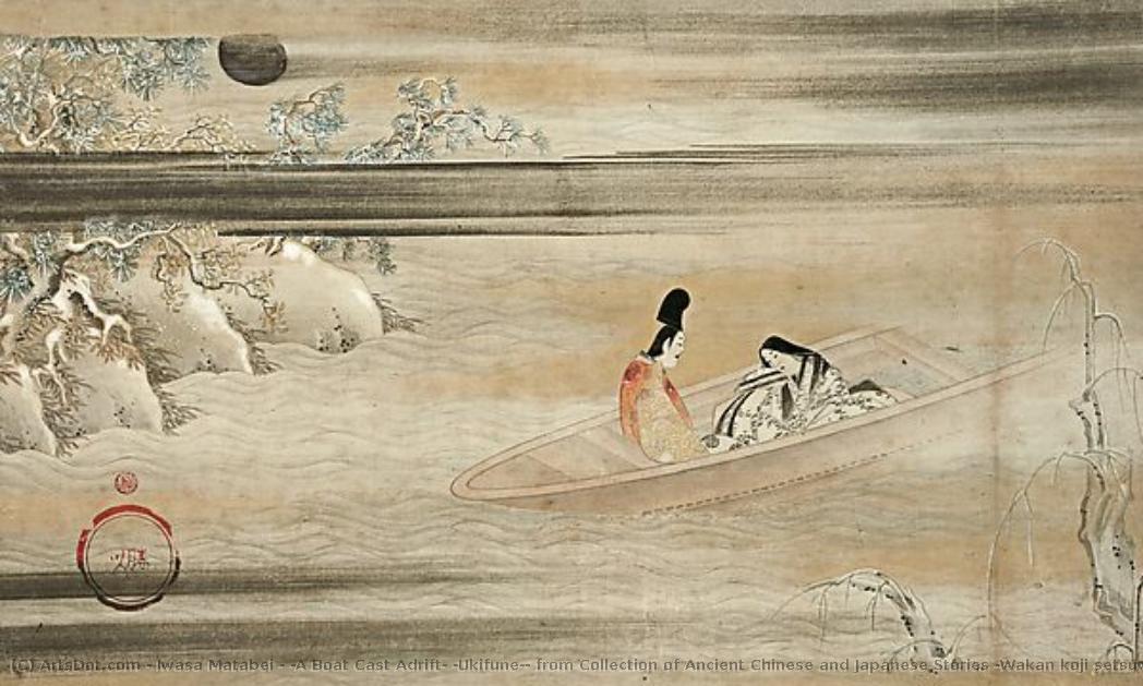 “a Boat Cast Adrift” (ukifune), From Collection Of Ancient Chinese And Japanese Stories (wakan Koji Setsuwa Zu) — Araki Katsumochi