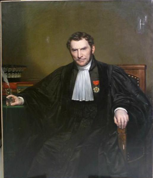 Portrait De Monsieur Thévenin, Ancien Président Du Tribunal De Commerce De Rouen — Joseph Désiré Court