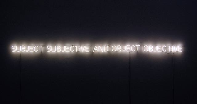 Subject And Object — Joseph Kosuth