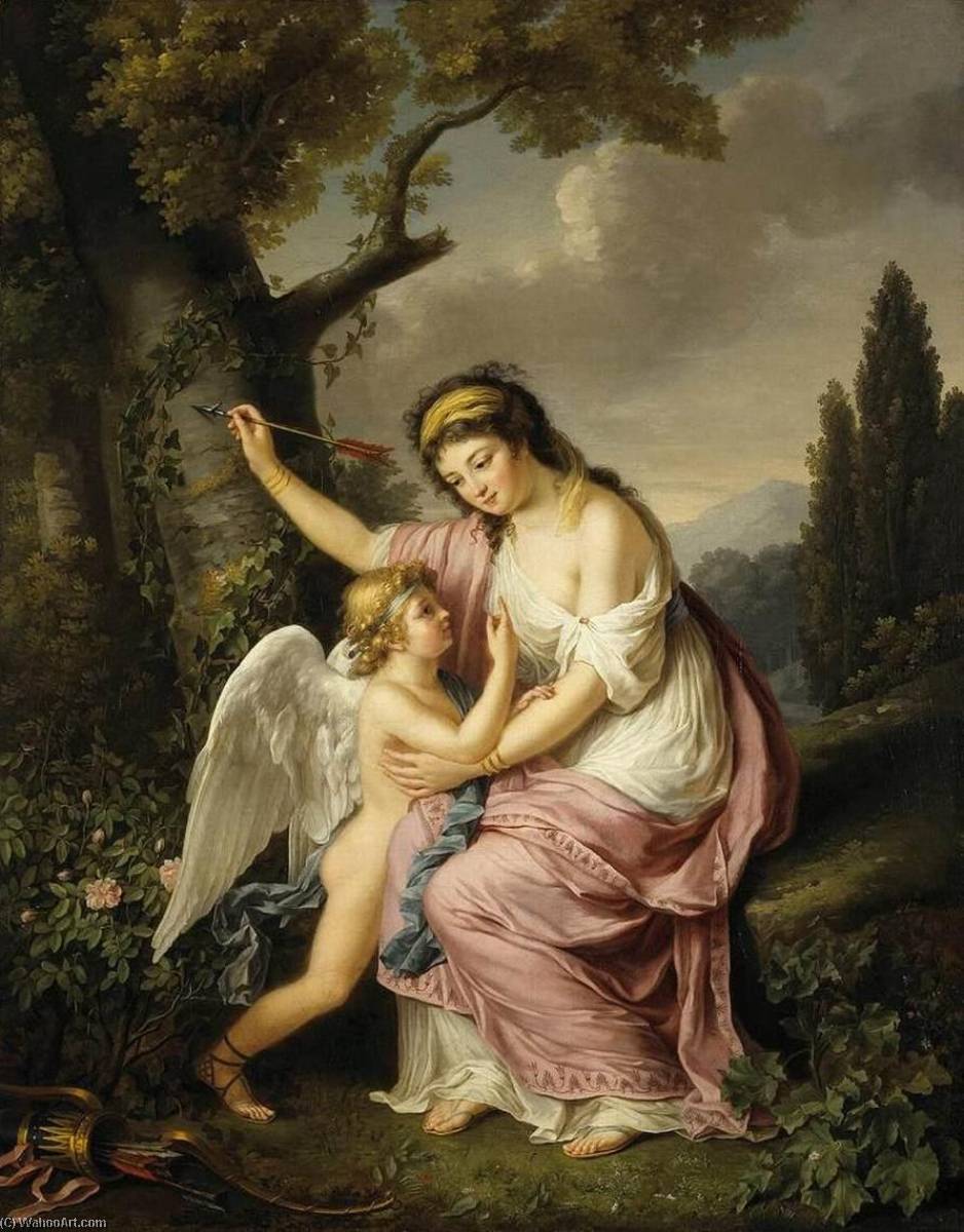 Woman And Cupid — Marie Victoire Lemoine
