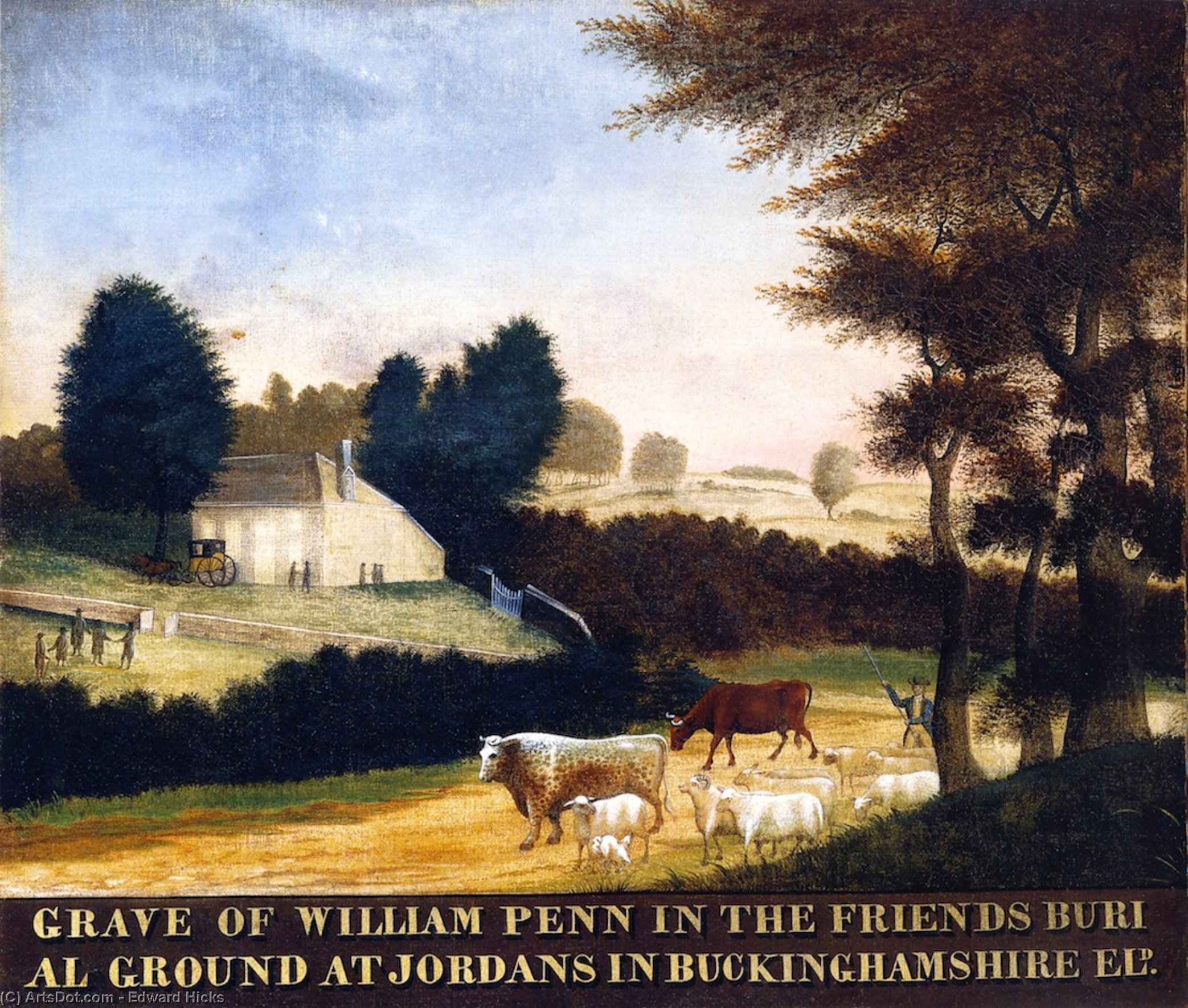 Tumba De William Penn En Jordans, Inglaterra — Edward Hicks