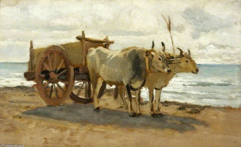 Bullocks Drawing A Cart — William Heath Wilson
