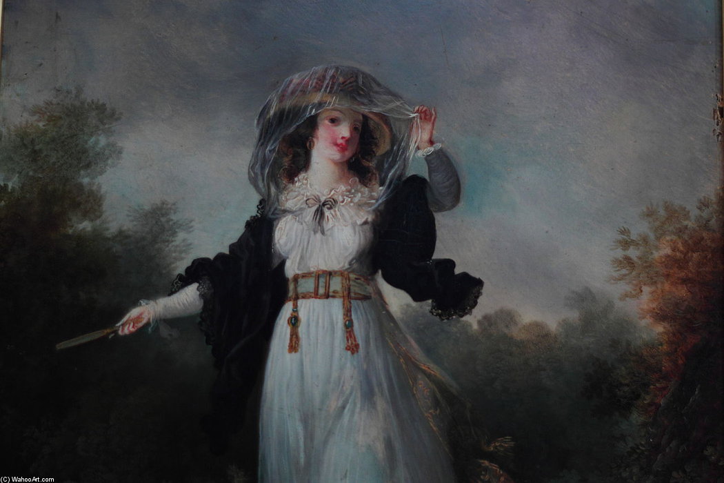Jeune Femme Dans Un Paysage — Jean Frédéric Schall