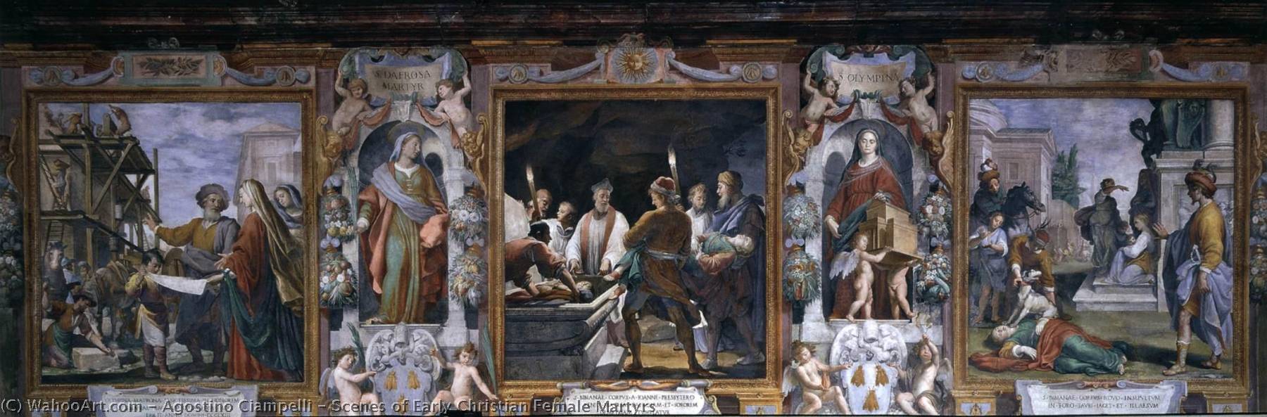 Scenes Of Early Christian Female Martyrs — Agostino Ciampelli