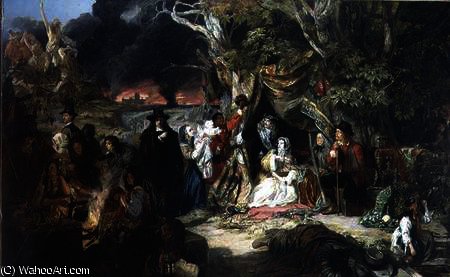 Highgate Fields During The Great Fire Of London — Edward Matthew Ward