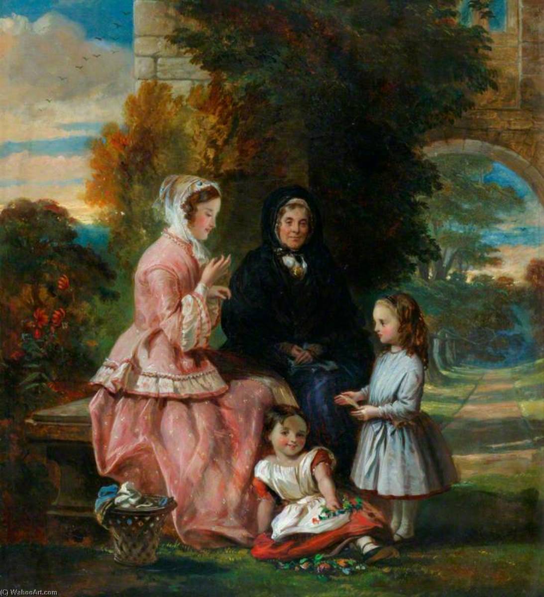 A Garden Scene — Thomas Musgrave Joy