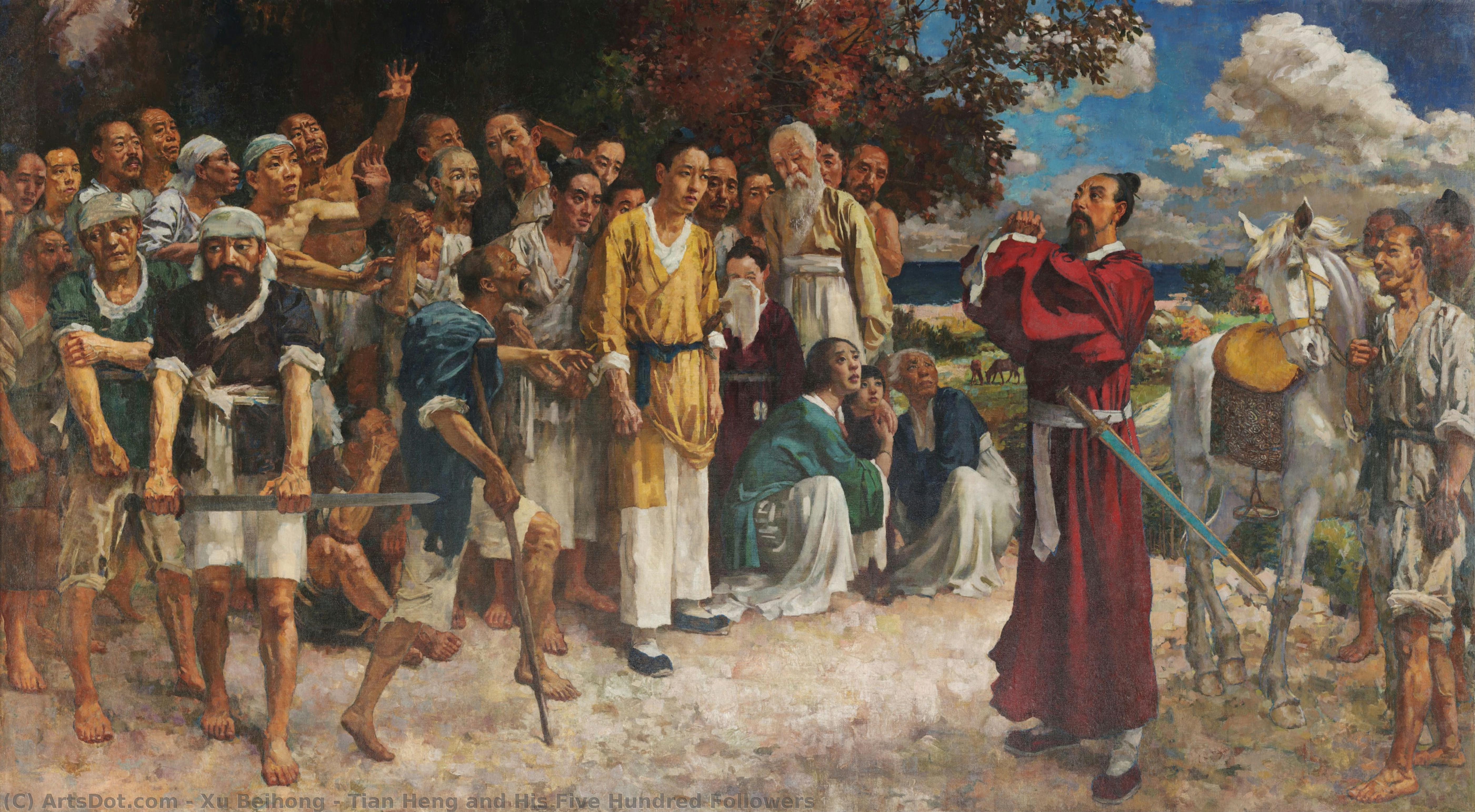 Tian Heng Und Seine Fünfhundert Anhänger — Xu Beihong