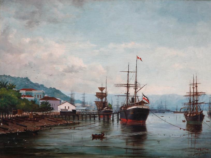 Português Porto De Santos — Benedito Calixto