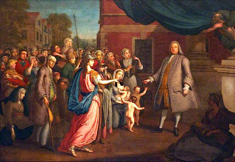 Joshua Ward Receiving Money From Britannia (also Known As Joshua Ward Receiving Money From Britannia And Bestowing It As Charity On The Needy) — Thomas Bardwell