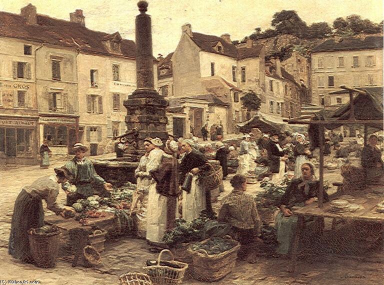 Le Marche De Chateau-thierry — Léon Augustin L'hermitte