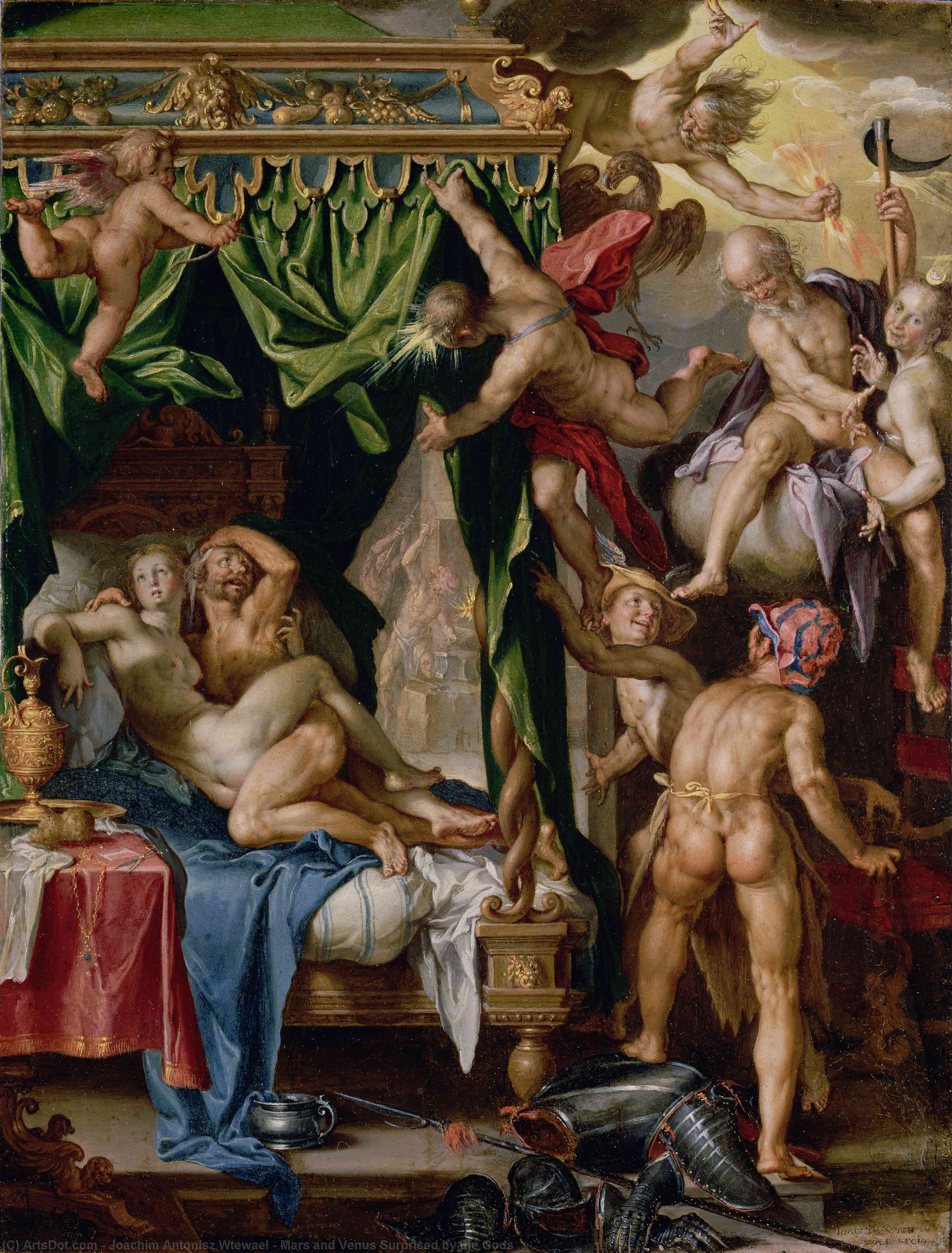 Mars And Venus Surprised By The Gods — Joachim Anthonisz Wtewael