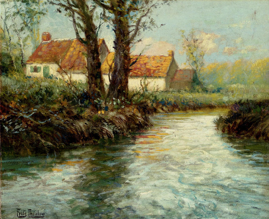 House By Yhe Water's Edge — Frits Thaulow