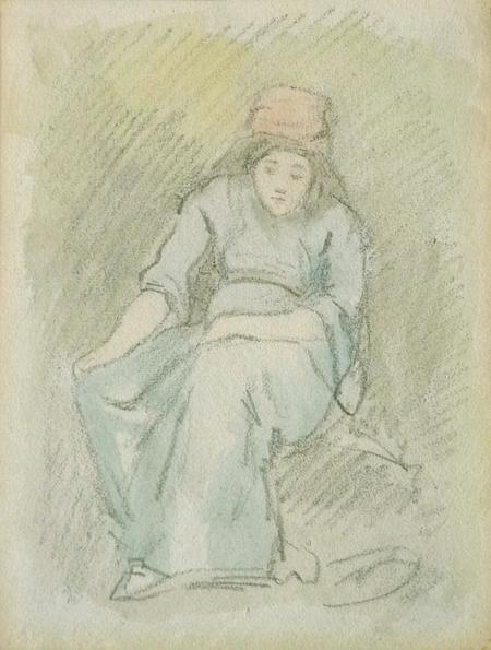 Femme Assise — Félix Joseph Barrias