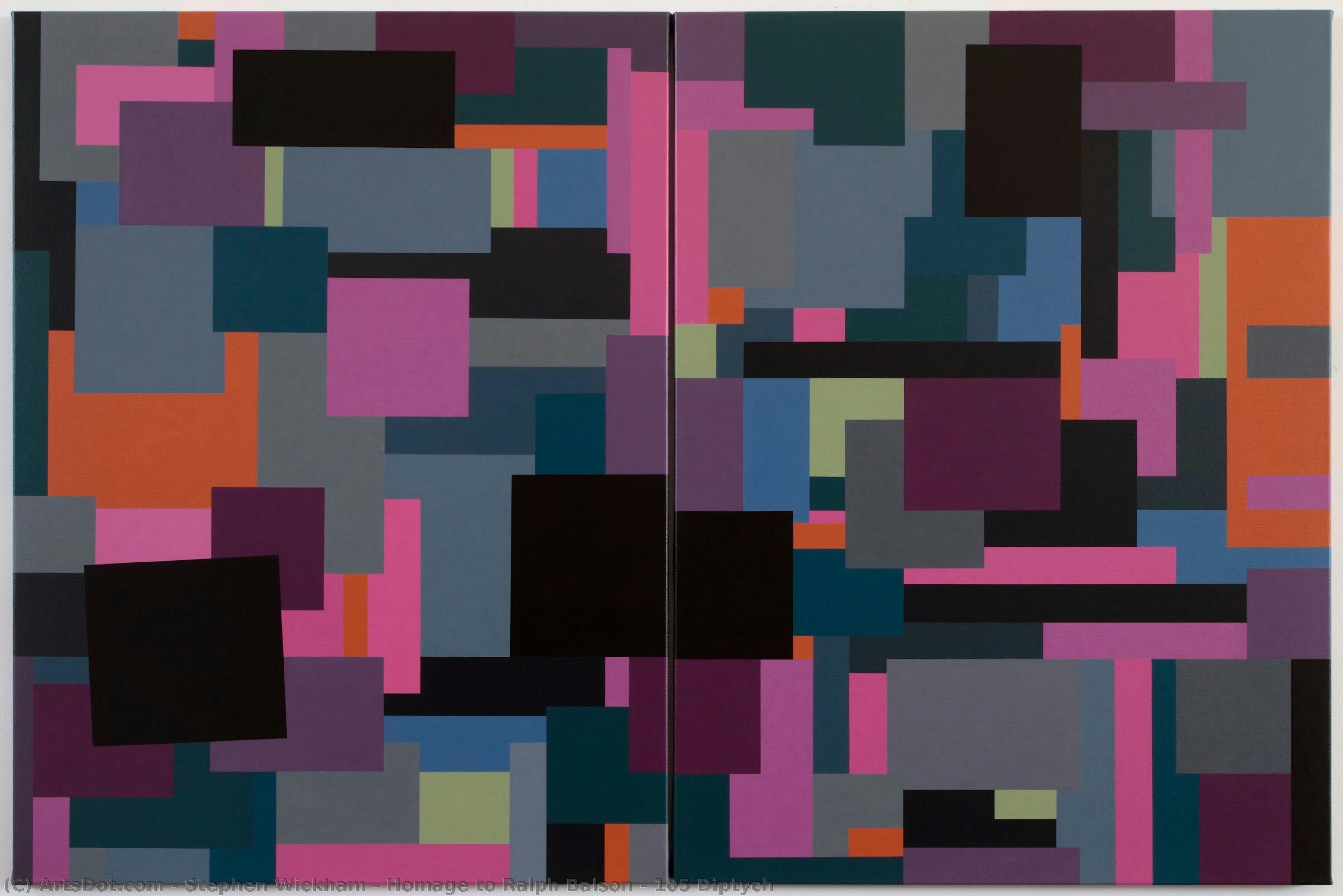 Homage To Ralph Balson # 105 Diptych — Stephen Wickham