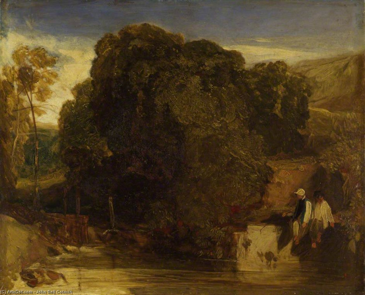 Henley-on-thames, Oxfordshire, Boys Fishing — Džon Sel Kotman