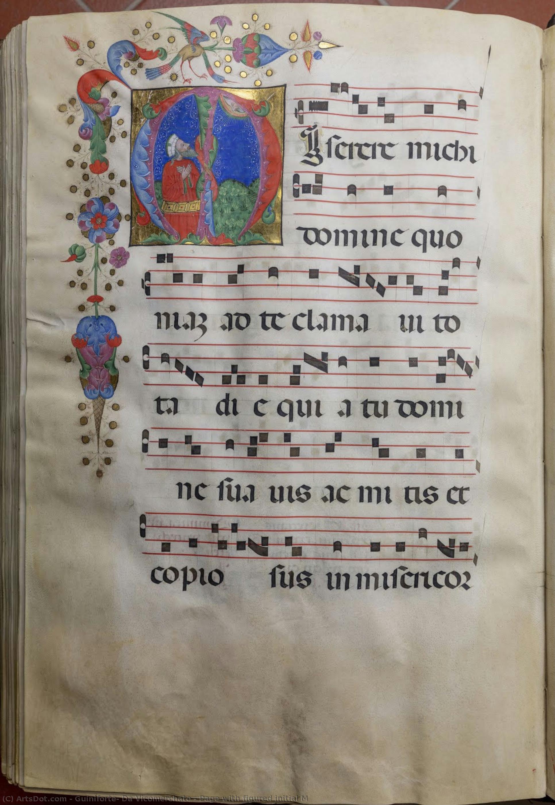 Page With Figured Initial M — Guiniforte, Da Vicomerchato