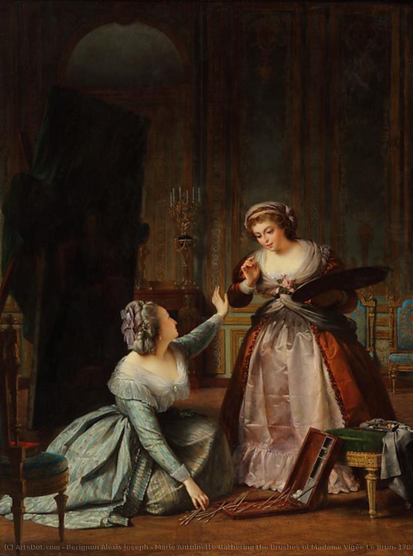 Marie Antoinette Gathering The Brushes Of Madame Vigée Le Brun, 1784 — Perignon Alexis Joseph