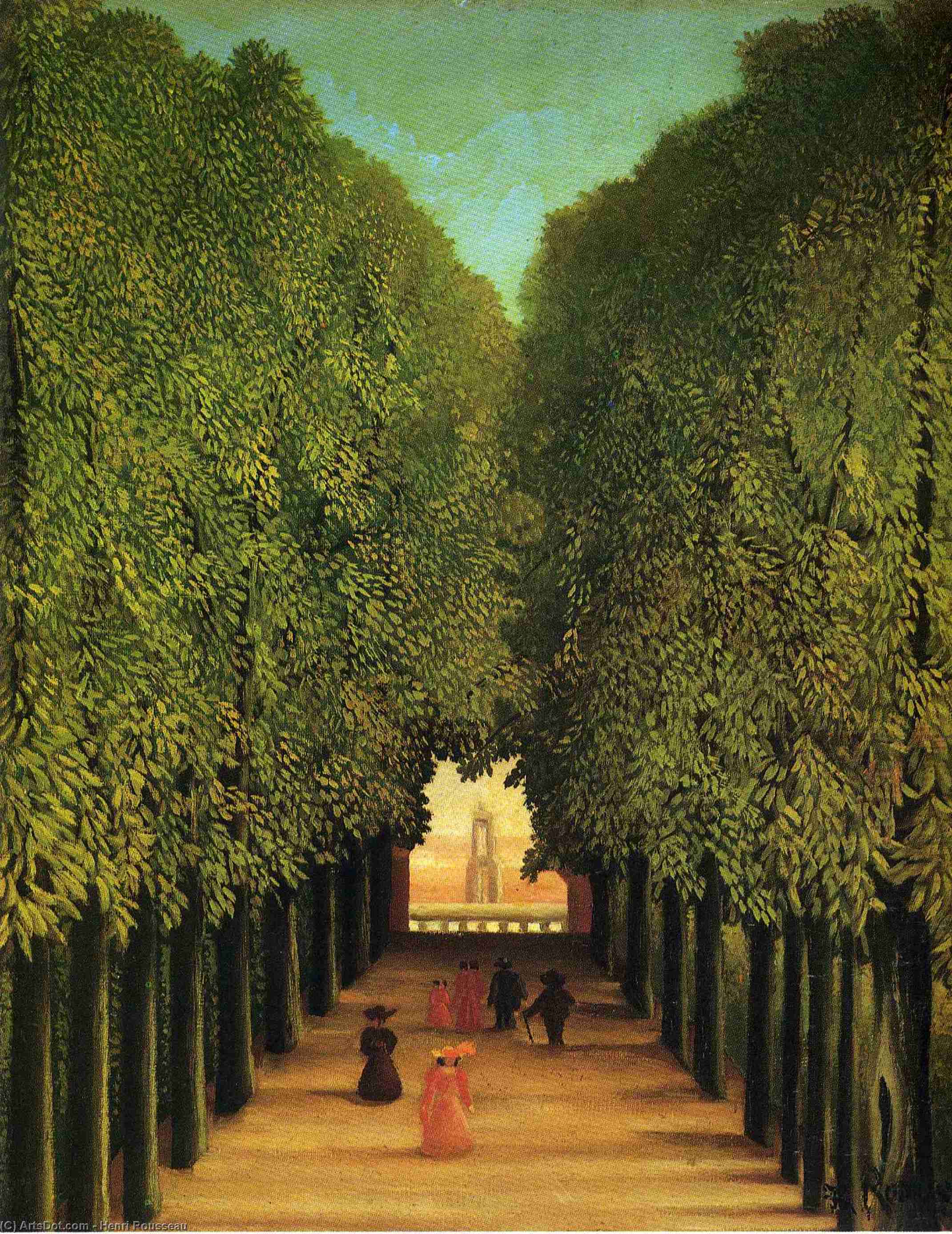 Alleyway In The Park Of Saint Cloud — Henri Julien Félix Rousseau (le Douanier)