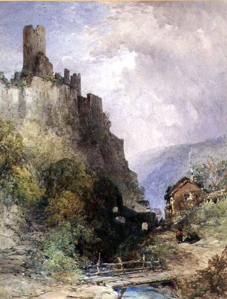The Castle Of Katz On The Rhine — William Callow