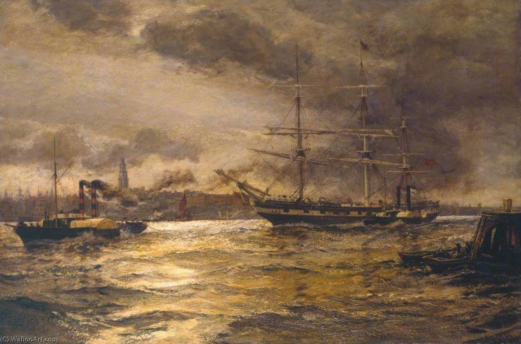 London River — Charles Napier Hemy