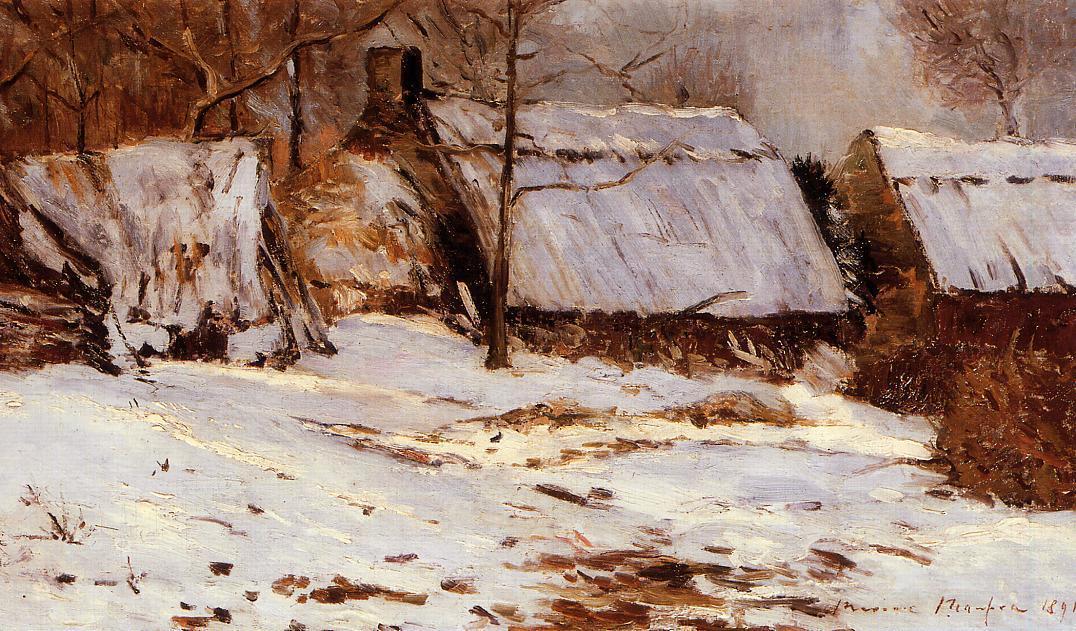 Cottages In The Snow — Maxime Emile Louis Maufra