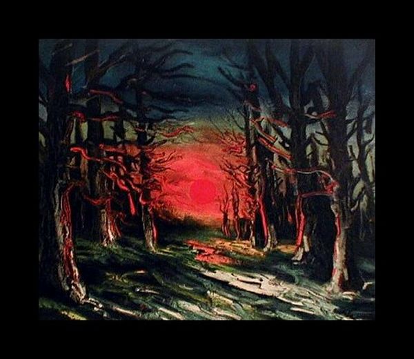 Sunset In The Forest Of Senoches — Maurice De Vlaminck