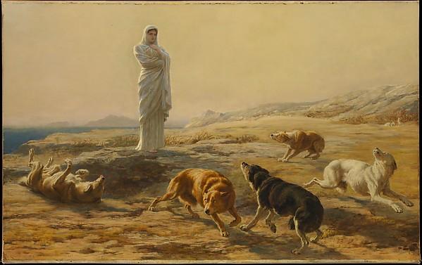 Pallas Athena And The Herdsman's Dogs — Briton Rivière