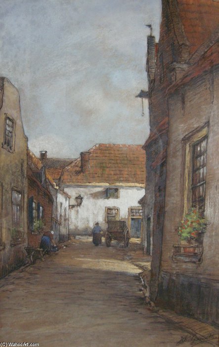 Straatje Met Figuren — Jan Hillebrand Wijsmuller