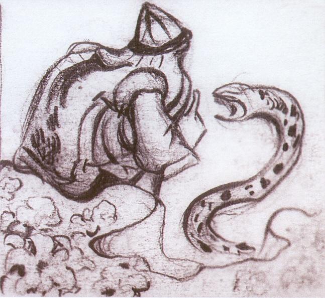 Snakes Facing (whisperer A Serpent) — Nicholas Roerich