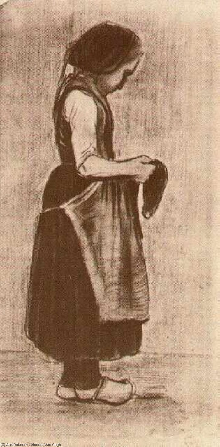 Peasant Girl Standing — Vincent Van Gog