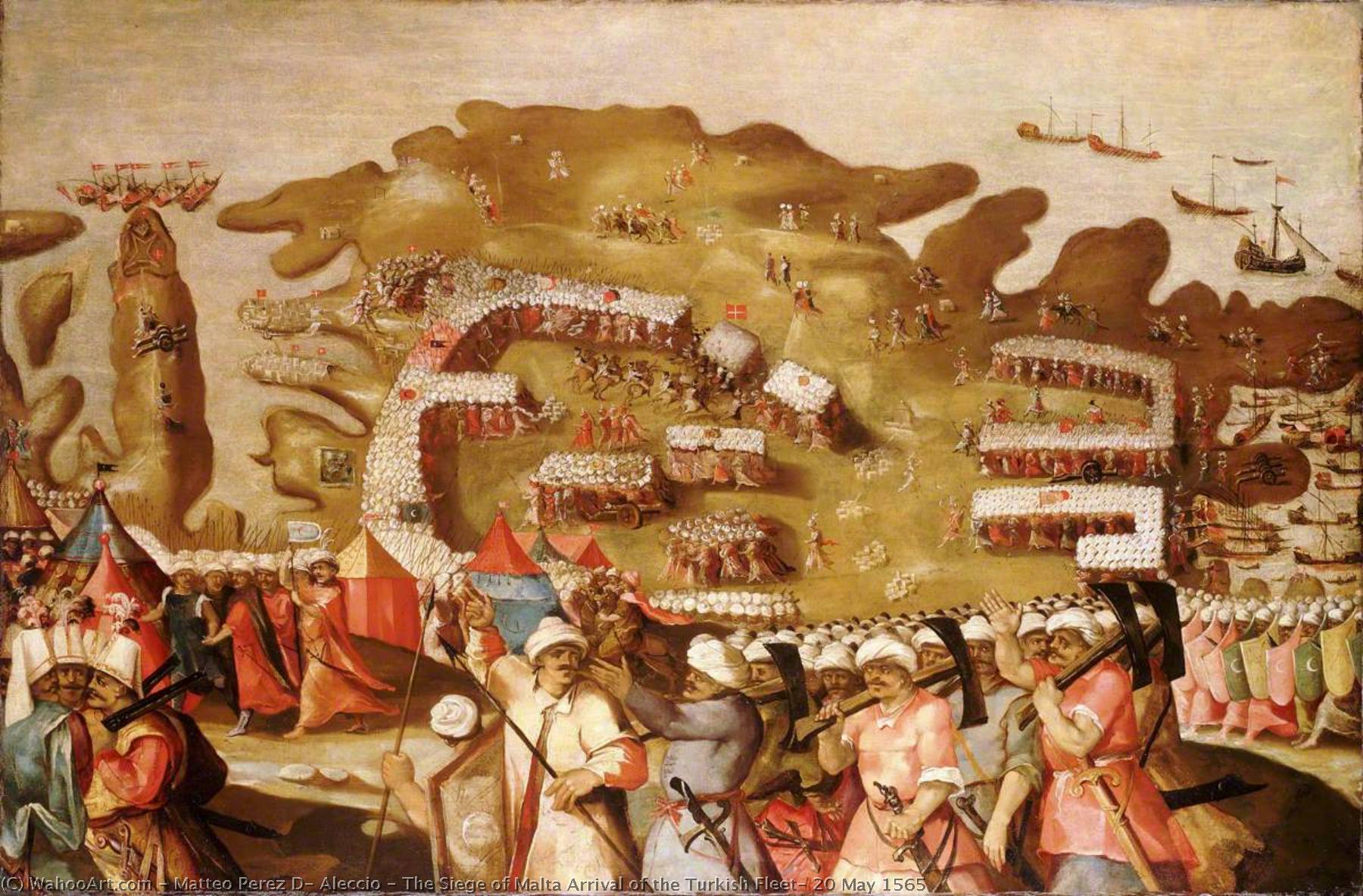 The Siege Of Malta Arrival Of The Turkish Fleet, 20 May 1565 — Matteo Perez D' Aleccio