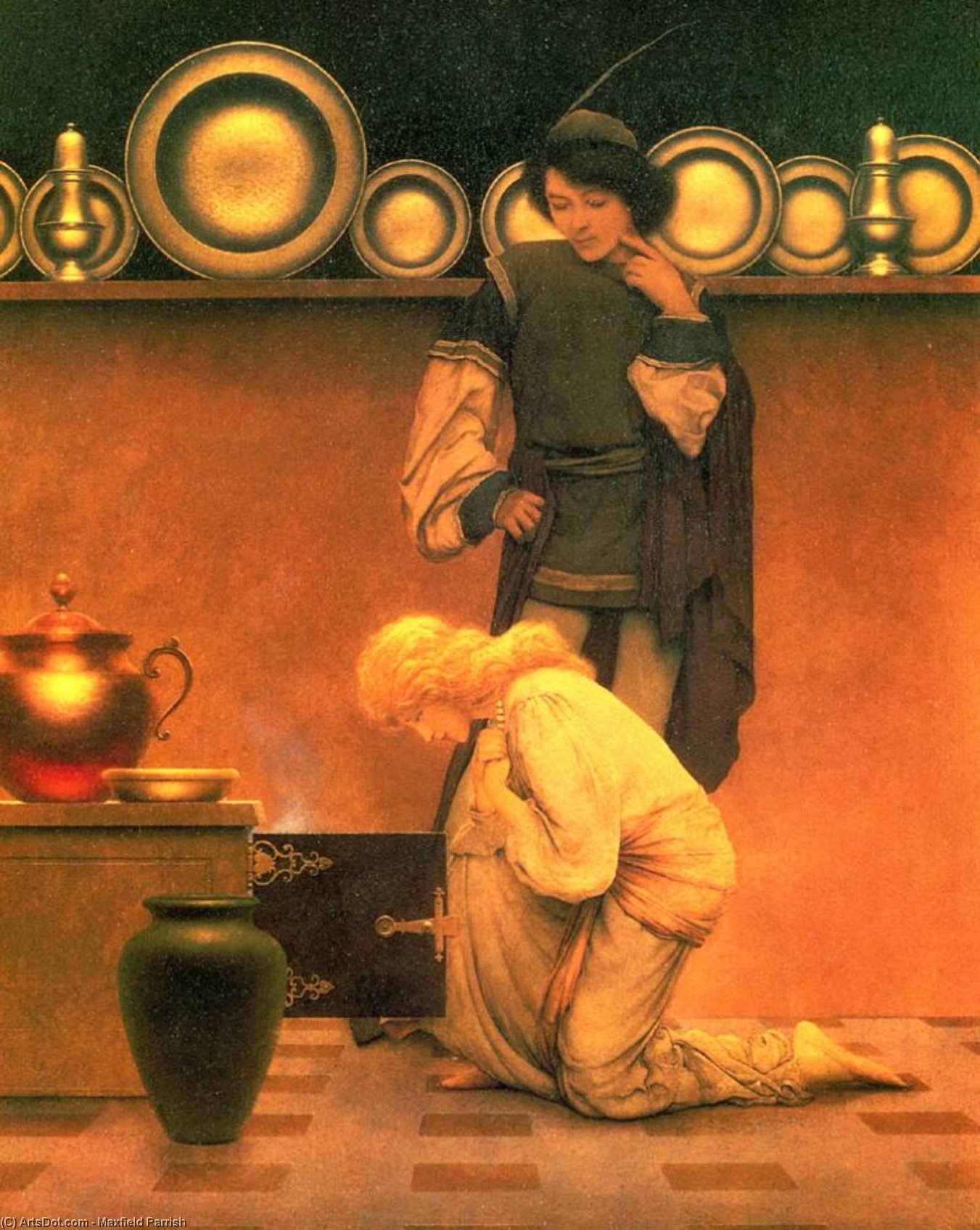 Violetta And Knave Examining Tarts — マックスフィールド・パリッシュ