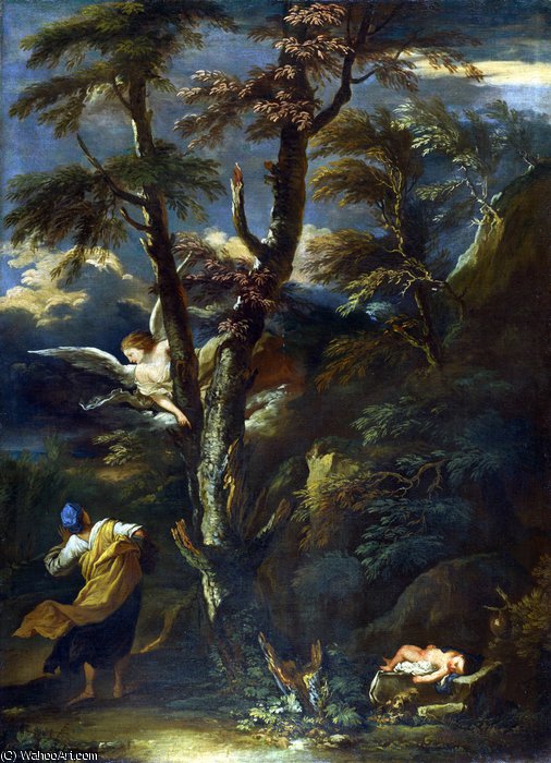 An Angel Appears To Hagar And Ishmael In The Desert — Salvator Rosa