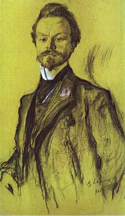 Portrait Of The Poet Konstantin Balmont — Valentin Alexandrovich Serov