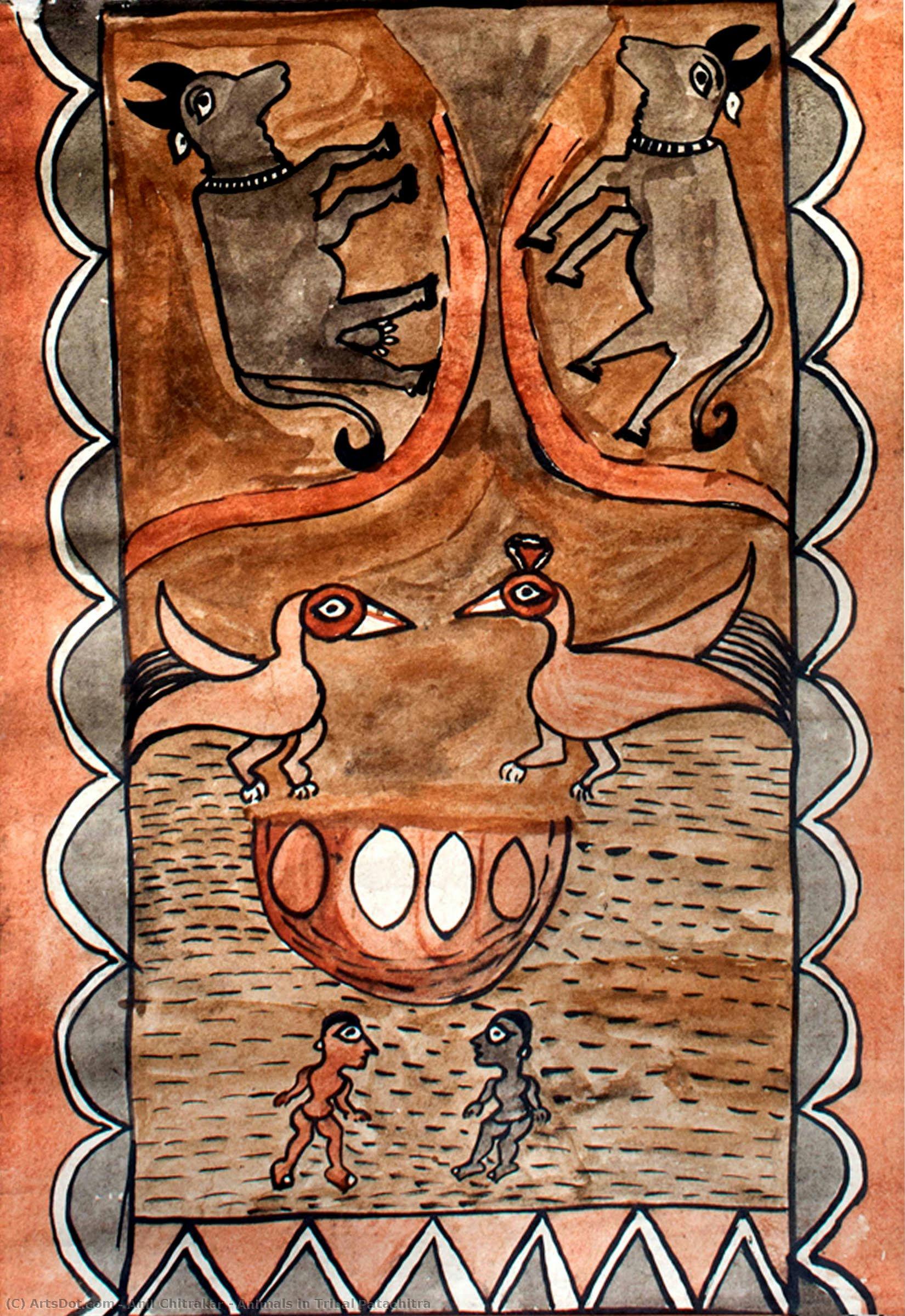 Animals In Tribal Patachitra — Anil Chitrakar