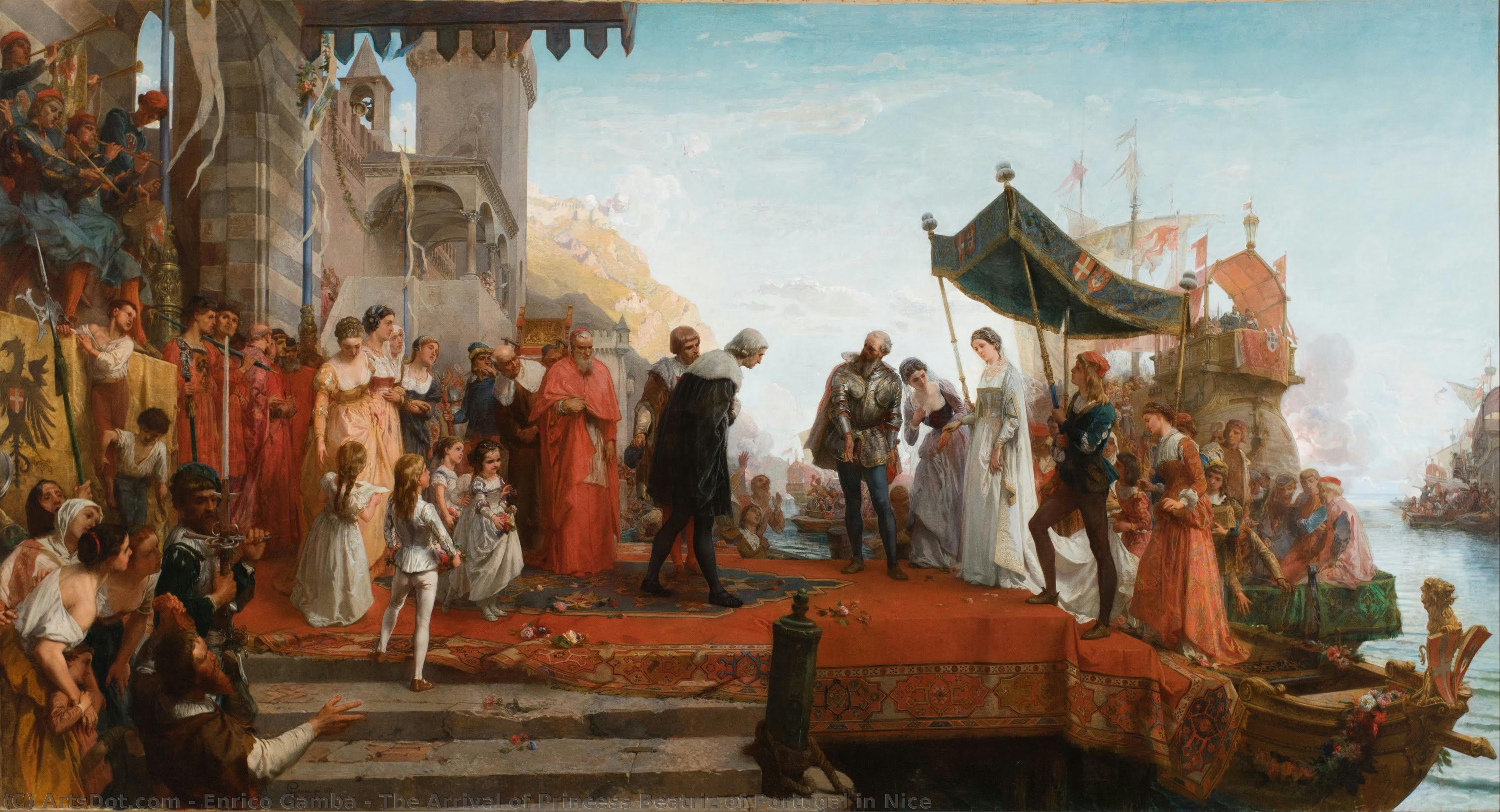 The Arrival Of Princess Beatriz Of Portugal In Nice — Enrico Gamba