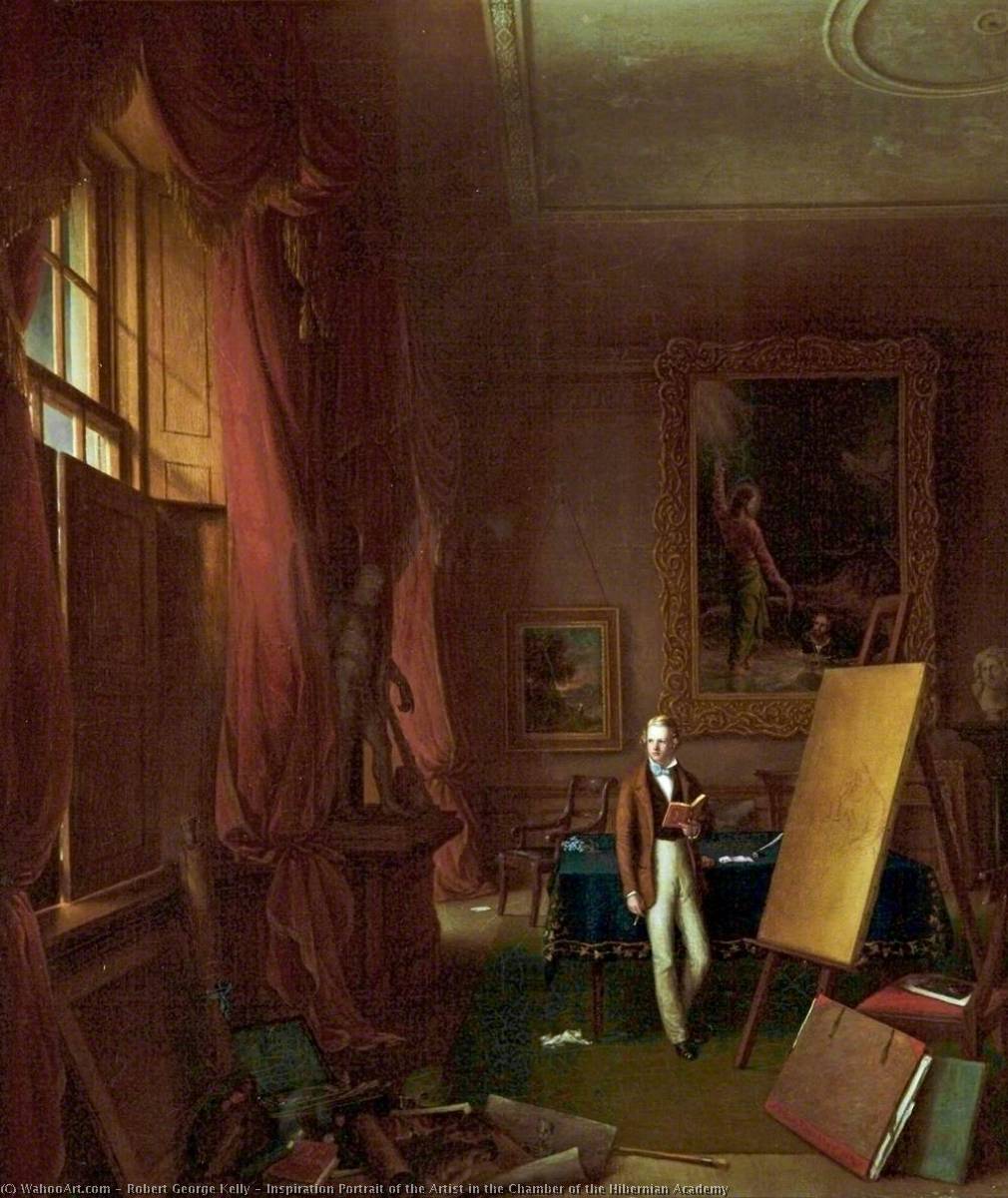 Inspiration Portrait Of The Artist In The Chamber Of The Hibernian Academy — Robert George Kelly